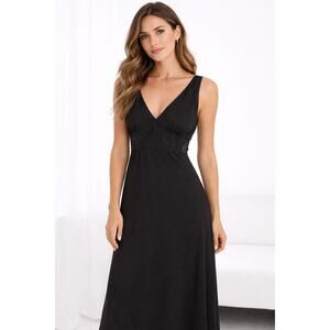 Babydoll Slip Maxi Dress Womens Size XS Lace Detailing Y2K 90s Sexy Glam LBD